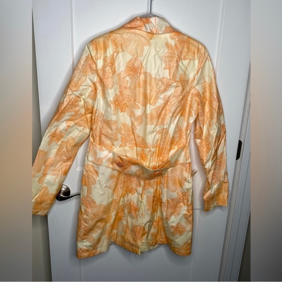 Bill Blass Vintage Floral Spring Raincoat Coat Women’s Size Medium - Picture 5 of 6